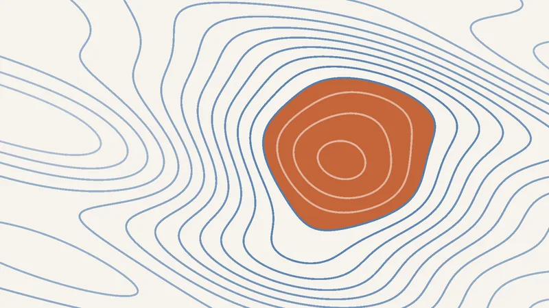 Abstract illustration: a slate outline enclosing a chain of connected nodes, with one clay node drawn just outside the boundary, suggesting a request whose hops mostly stay in one country.